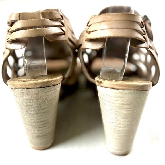 Naughty Monkey Dually Noted Leather Wedge Sandals - Picture 8 of 12